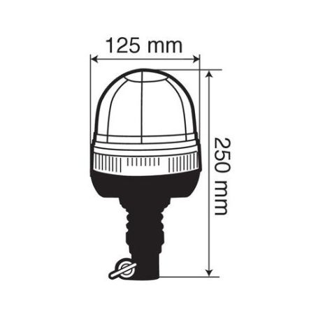 Φάρος βιδωτός Ελαστικός RL-3 12V/24V με DIN 125x250mm Auto Moto Tyres 
