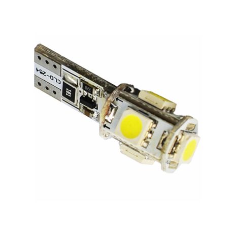 Λάμπα W5W 5xSMD 5050 με CAN-BUS 12V Λευκή 2τεμ. Auto Moto Tyres 