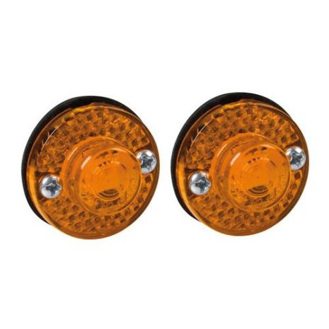 Φώτα Ογκου Φορτηγού 24V 1 Led 2τεμ Πορτοκαλί S-11 Auto Moto Tyres 