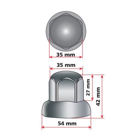 ΚΑΠΑΚΙΑ ΠΑΞΙΜΑΔΙΩΝ / ΜΠΟΥΛΟΝΙΩΝ ΦΟΡΤΗΓΟΥ INOX 33mm 40ΤΕΜ. Auto Moto Tyres 