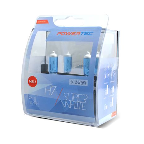 H7 12V 55W 3.450K PX26d POWERTECK SUPERWHITE 2ΤΕΜ. Auto Moto Tyres 