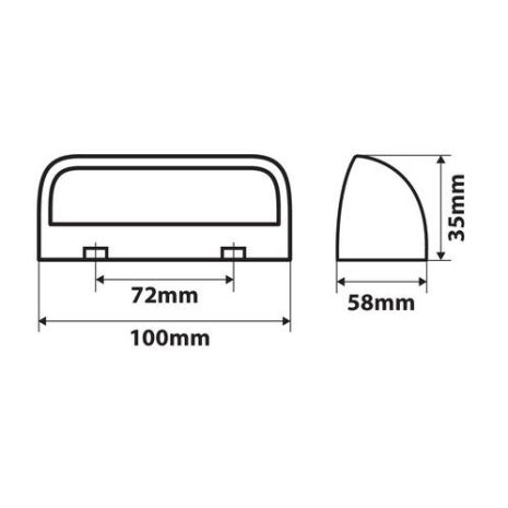 ΦΩΣ ΠΙΝΑΚΙΔΑΣ ΚΑΙ ΘΕΣΕΩΣ 12/24V - 12 SMD LED (100 X 58 X 35mm) - 1ΤΕΜ. Auto Moto Tyres 