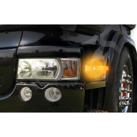 ΦΩΣ ΟΓΚΟΥ 12/24V LED ΠΟΡΤΟΚΑΛΙ ΣΤΡΟΓΓΥΛΟ 19,5mm 1ΤΕΜ. Auto Moto Tyres 