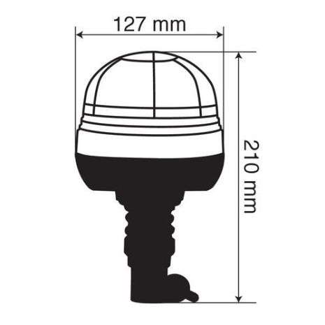 ΦΑΡΟΣ RL-8 12V/24V 3 ΧΡΗΣΕΩΝ 12LED ΒΙΔΩΤΟΣ ΕΛΑΣΤΙΚΟΣ ΠΟΡΤΟΚΑΛΙ 210x127mm Auto Moto Tyres 