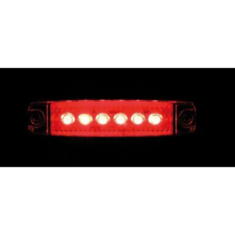 ΦΩΣ ΟΓΚΟΥ 6LED ΚΟΚΚΙΝΟ 12/24V 96mm ΑΔΙΑΒΡΟΧΟ 1ΤΕΜ. Auto Moto Tyres 