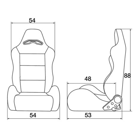 ΚΑΘΙΣΜΑ MIKY 54 X 88 cm ΜΕ ΑΝΑΚΛΙΣΗ/ΣΙΔΗΡΟΔΡΟΜΟΥΣ (ΜΑΥΡΟ ΒΕΛΟΥΡ ΜΕ ΚΟΚΚΙΝΕΣ ΡΑΦΕΣ) Auto Moto Tyres 