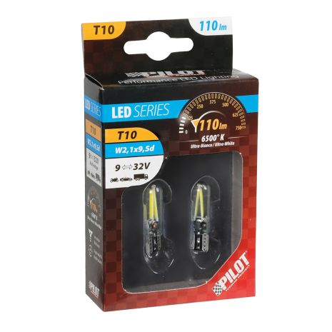 T10 W5W 9>32V W2,1x9,5d 6.500K 110lm 2COB LED ΛΕΥΚΟ (ΚΑΡΦΩΤΟ-ΔΙΠΛΗΣ ΠΟΛΙΚΟΤΗΤΑΣ) 2ΤΕΜ. Auto Moto Tyres 