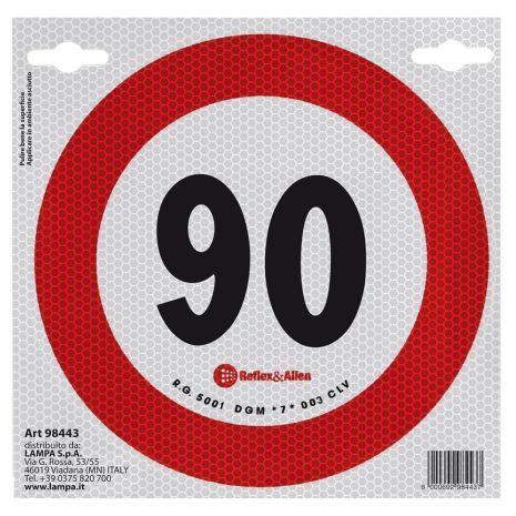 ΣΗΜΑ ΤΑΧΥΤΗΤΑΣ ΧΙΛΙΟΜΕΤΡΩΝ 90km/h ΑΥΤΟΚΟΛΛΗΤΟ Auto Moto Tyres 