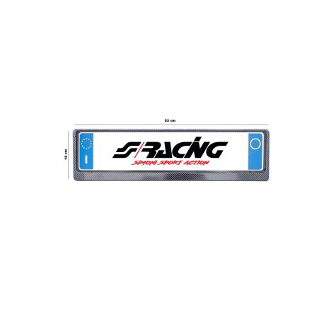 ΠΛΑΙΣΙΟ ΠΙΝΑΚΙΔΑΣ CARBON LOOK 53 x 14 cm - 1 ΤΕΜ Auto Moto Tyres 