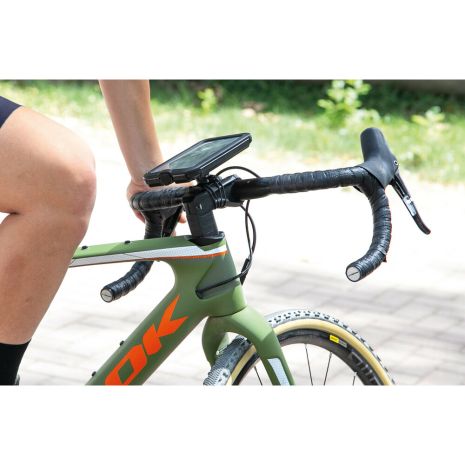 Βάση Στήριξης Κινητού Bike της σειράς Optiline για Τιμόνι Μηχανής, Ποδηλάτου, E-bike, Scooter με διάμετρο από 19 mm έως 35 mm με ρυθμιζόμενους EPDM ιμάντες δέσης και σύστημα Duolock, συμβατή με Θήκες ή Αντάπτορες Κινητού Optiline Auto Moto Tyres 