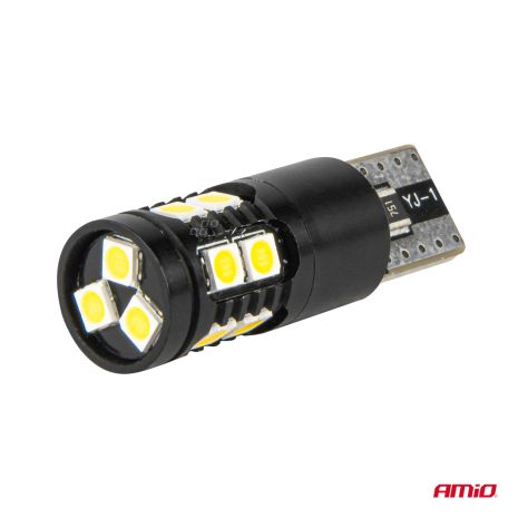 ΛΑΜΠΑΚΙΑ T10 W5W 12V/24V LED CAN-BUS 13xSMD 3030 ΛΕΥΚΟ 5500K ΑΜΙΟ - 2 ΤΕΜ. Auto Moto Tyres 