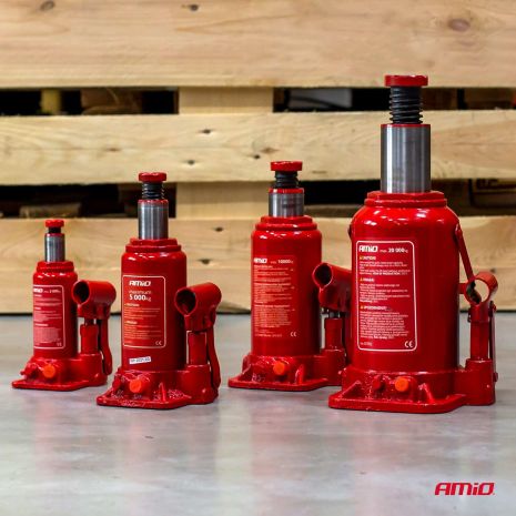 ΓΡΥΛΟΣ ΥΔΡΑΥΛΙΚΟΣ 10 ΤΟΝΩΝ (10.000kg) ΑΝΥΨΩΣΗ: 200-385mm ΜΕ ΒΑΛΙΤΣΑΚΙ AMIO - 1 τεμ. Auto Moto Tyres 