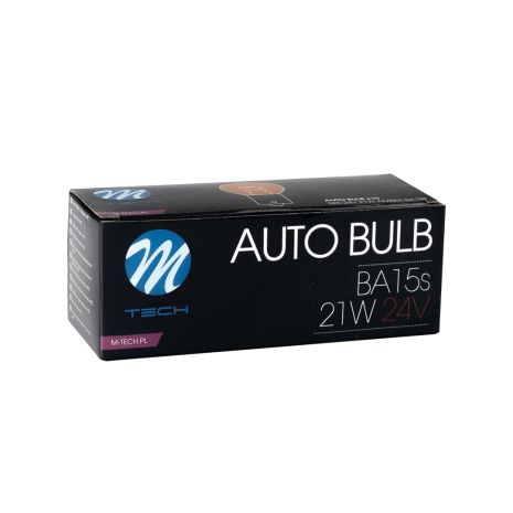 ΛΑΜΠΑΚΙΑ LED S25 24V 21W BA15s ΠΟΡΤΟΚΑΛΙ ΑΛΟΓΟΝΟΥ ΣΕ ΚΟΥΤΙ M-TECH - 10 ΤΕΜ. Auto Moto Tyres 