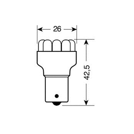 ΛΑΜΠΑ 11LED ΠΟΡΤΟΚΑΛΙ 12V PY21W Auto Moto Tyres 