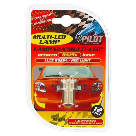 ΛΑΜΠΑ ΜΟΝΟΠΟΛΙΚΗ 11LED ΚΟΚΚΙΝΟ ΧΡΩΜΑ 12V Auto Moto Tyres 