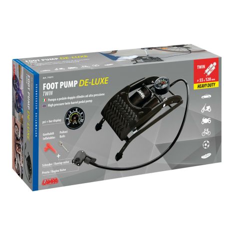 ΤΡΟΜΠΑ ΑΕΡΑ ΠΟΔΙΟΥ DE-LUXE HIGH QUALITY ΔΙΠΛΗ (2 ΚΥΛΙΝΔΡΟΙ) Auto Moto Tyres 