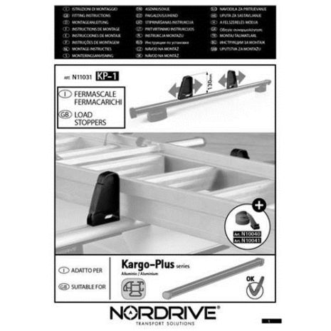 ΠΛΑΙΝΑ STOP ΓΙΑ ΜΠΑΡΕΣ ΑΛΟΥΜΙΝΙΟΥ KARGO PLUS KP-1 (13cm) 2 ΤΕΜ. Auto Moto Tyres 