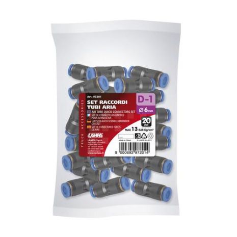 ΣΥΝΔΕΣΜΟΣ ΑΕΡΑ D-1 6mm max 13BAR 20ΤΕΜ. Auto Moto Tyres 