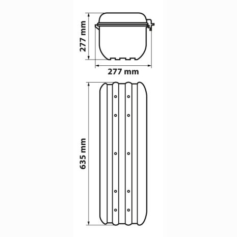 ΘΗΚΗ/ΚΟΥΤΙ ΑΝΤΙΚΛΕΠΤΙΚΟ ΓΙΑ ΠΥΡΟΣΒΕΣΤΗΡΕΣ ΕΩΣ 6 kg ΜΕ ΔΙΑΜΕΤΡΟ 140-195 mm (635 Χ 277 Χ 277 mm) Auto Moto Tyres 