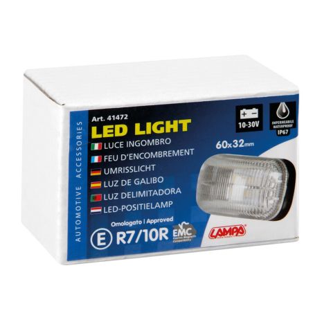 ΦΩΣ ΟΓΚΟΥ 10-30V ΜΕ 4 LED ΛΕΥΚΟ 60x32x25mm  1ΤΕΜ. Auto Moto Tyres 