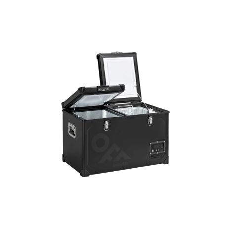ΨΥΓΕΙΟ TB65DD STEEL BLACK ΜΕΤΑΛΛΙΚΟ ΜΕ 2 ΘΑΛΑΜΟΥΣ 60L (36L+24L) 12/24V 85W 499x810x492mm  INDEL B - 1 TEM. Auto Moto Tyres 