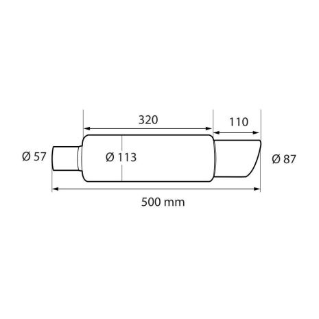 ΚΑΖΑΝΙ ΑΠΟ ΑΝΟΞΕΙΔΩΤΟ ΑΤΣΑΛΙ (201) INOX MU-1 Φ57 ΜΗΚΟΣ: 500mm LAMPA - 1 TEM. Auto Moto Tyres 