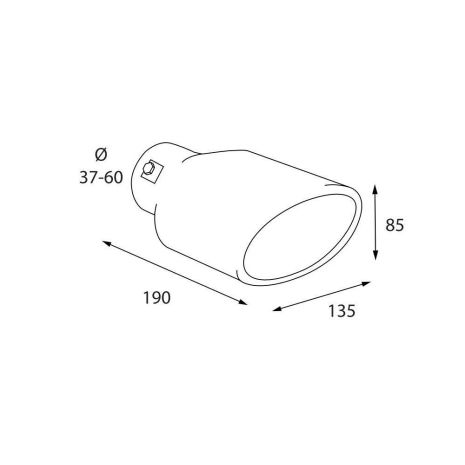 ΑΚΡΟ (ΜΠΟΥΚΑ) ΕΞΑΤΜΙΣΗΣ ΟΒΑΛ TS-76 37>60mm (ΜΗΚΟΣ: 190mm / ΦΑΡΔΟΣ: 100mm ) LAMPA - 1 TEM. Auto Moto Tyres 