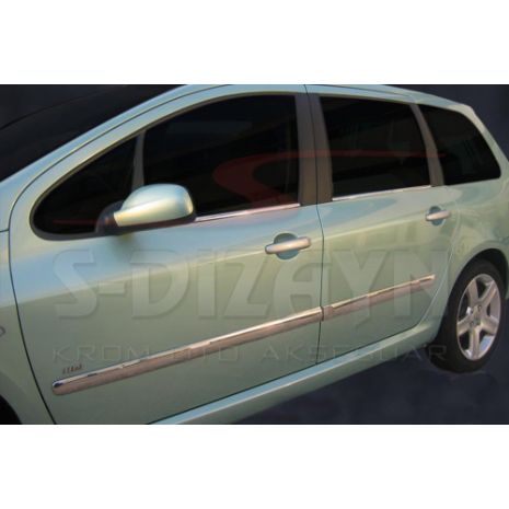 TRIM ΠΑΡΑΘΥΡΩΝ 4ΤΕΜ ΑΝΟΞ.ΑΤΣΑΛΙ ΧΡΩΜΙΟ ΓΙΑ PEUGEOT 307 5D HB/SW 01-08 Auto Moto Tyres 