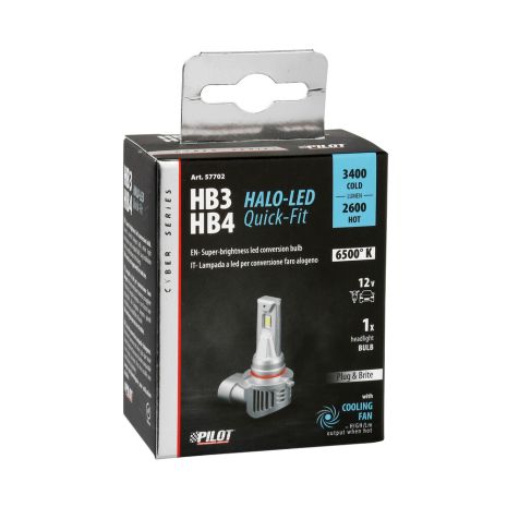 ΛΑΜΠΑ LED HB3/HB4 12V P20d/P22d 36W 3400/2600lm 6.500K HALO LED QUICK-FIT CYBER SERIES LAMPA - 1 ΤΕΜ Auto Moto Tyres 