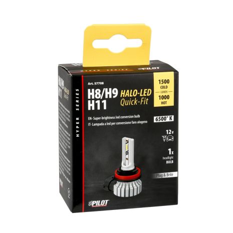 ΛΑΜΠΑ LED H8/H9/H11 12V PGJ19-X 15W 1500/1000lm 6.500k HALO LED QUICK-FIT HYPER SERIES LAMPA - 1 ΤΕΜ Auto Moto Tyres 