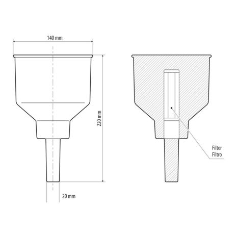 ΧΩΝΙ ΚΑΥΣΙΜΟΥ ΜΕ ΕΝΣΩΜΑΤΩΜΕΝΟ ΦΙΛΤΡΟ ΚΑΘΑΡΙΣΜΟΥ ΣΤΟΜΙΟ:20mm/ ΥΨΟΣ:220mm / ΦΑΡΔΟΣ:140mm CLEAN-FUEL LAMPA - 1 τεμ. Auto Moto Tyres 