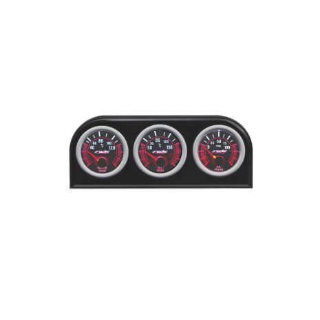 ΒΑΣΗ/ΘΗΚΗ 3 ΟΡΓΑΝΩΝ 52mm ΓΙΑ ΤΗΝ ΘΕΣΗ RADIO-CD 1DIN ΜΗΚΟΥΣ 189mm ΣΕ ΜΑΥΡΟ ΧΡΩΜΑ SIMONI RACING  - 1 τεμ. Auto Moto Tyres 