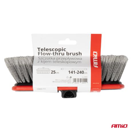 ΒΟΥΡΤΣΑ ΠΛΥΣΙΜΑΤΟΣ ΜΕ ΤΗΛΕΣΚΟΠΙΚΟ ΚΟΝΤΑΡΙ 141-240cm & ΑΝΤΑΠΤΟΡΑ ΓΙΑ ΠΑΡΟΧΗ ΝΕΡΟΥ​ ΑMiO - 1 TEM. Auto Moto Tyres 