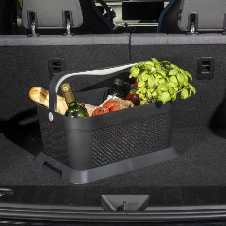 ΚΑΛΑΘΙ ΜΕΤΑΦΟΡΑΣ ΠΡΟΙΟΝΤΩΝ RATI ΓΚΡΙ ΠΛΑΣΤΙΚΟ ΜΕ ΑΝΤΙΟΛΙΣΘΗΤΙΚΗ ΒΑΣΗ 21L 12kg max ΜΕ ΛΑΒΗ 438x292x315mm RATI - 1 τεμ. Auto Moto Tyres 