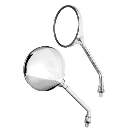 ΚΑΘΡΕΠΤΕΣ MOTO OPAL CHROME ΣΤΡΟΓΓΥΛΟΙ M10x1,25 DX ΧΡΩΜΙΟ LAMPA - 2 τεμ. Auto Moto Tyres 