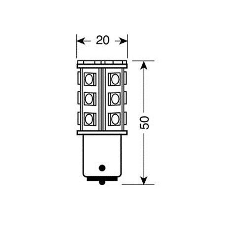 ΛΑΜΠΑΚΙ P21/5W 12V BAY15d HYPER-LED 81 Auto Moto Tyres 