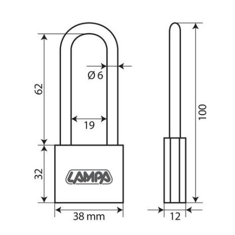 ΛΟΥΚΕΤΟ 50mm XL STANDARD ΜΕ 3 ΚΛΕΙΔΙΑ Auto Moto Tyres 