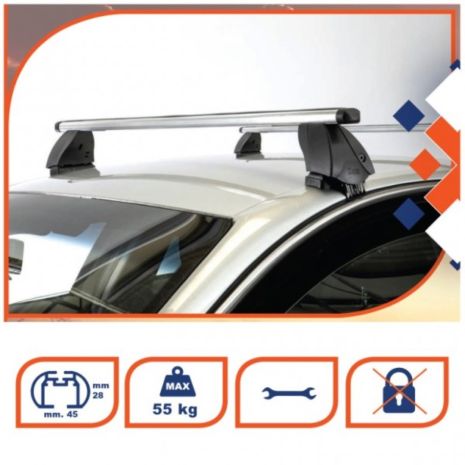 KIT ΜΕ ΜΠΑΡΕΣ ΟΡΟΦΗΣ ΓΙΑ NISSAN NV200 / EVALIA 2009+ ΑΛΟΥΜΙΝΙΟΥ K39 (BAP130-KFP02) Auto Moto Tyres 
