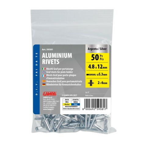 ΠΡΙΤΣΙΝΙΑ ΑΛΟΥΜΙΝΙΟΥ 4,8x12mm (ΒΑΘΟΣ ΤΡΥΠΑΣ 2-6mm/ ΕΣΩΤΕΡΙΚΗ ΔΙΑΜΕΤΡΟ 5,3mm) ΑΣΗΜΙ 50ΤΕΜ Auto Moto Tyres 