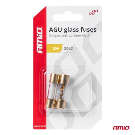ΑΣΦΑΛΕΙΕΣ ΓΥΑΛΙΝΕΣ AGU AGU 60A 38x10,3mm  ΑΜΙΟ - 2 ΤΕΜ. Auto Moto Tyres 