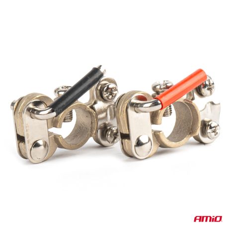 ΠΟΛΟΙ ΜΠΑΤΑΡΙΑΣ ΤΑΧΕΙΑΣ ΑΠΕΛΕΥΘΕΡΩΣΗΣ ΧΑΛΚΟΥ 600A PLUS MINUS AMIO - 2 Τεμ. Auto Moto Tyres 