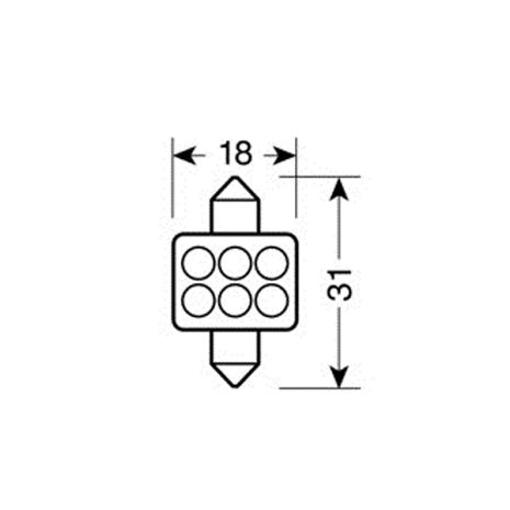 ΛΑΜΠΑΚΙ ΠΛΑΦΟΝΙΕΡΑΣ 6 LED 18x31mm Auto Moto Tyres 