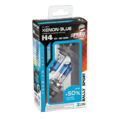 H4 12V 100/80W P43t XENON BLUE 5.000K +50% 2ΤΕΜ Auto Moto Tyres 