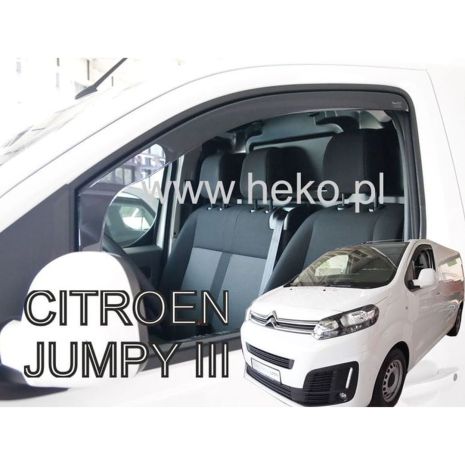 ΑΝΕΜΟΘΡΑΥΣΤΕΣ ΓΙΑ CITROEN JUMPY 3 / SPACETOURER / TOYOTA PROACE 2 / PEUGEOT EXPERT 3 / TRAVELLER 2016+ / OPEL VIVARO 3 2019+ ΖΕΥΓΑΡΙ VAN ΑΠΟ ΕΥΚΑΜΠΤΟ ΦΙΜΕ ΠΛΑΣΤΙΚΟ HEKO - 2 ΤΕΜ. Auto Moto Tyres 