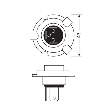 H19 12V 60/55W PU43t-3 1700/1200 lm STANDARD LINE ΑΛΟΓΟΝΟΥ (ΚΟΥΤΙ) - 1 ΤΕΜ. Auto Moto Tyres 