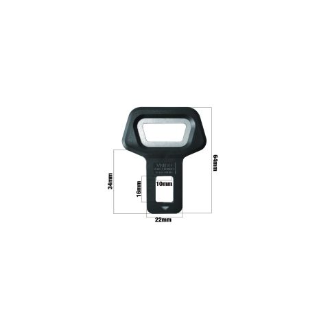 ΑΠΕΝΕΡΓΟΠΟΙΗΤΗΣ ΖΩΝΗΣ MINI MUTO UNIVERSAL ΜΑΥΡΟ/ΧΡΩΜΙΟ 64x22mm​ SIMONI RACING - 1 TEM Auto Moto Tyres 