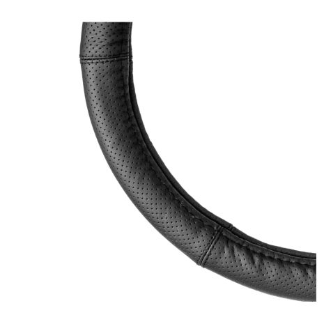 ΚΑΛΥΜΜΑ ΤΙΜΟΝΙΟΥ ΑΠΟ ΤΕΧΝΟΔΕΡΜΑ (L) 39-41cm SWC-50-L ΣΕ ΜΑΥΡΟ ΧΡΩΜΑ ΤΡΥΠΗΤΟ ΜΕ ΜΑΥΡΕΣ ΡΑΦΕΣ AMIO - 1 ΤΕΜ. Auto Moto Tyres 