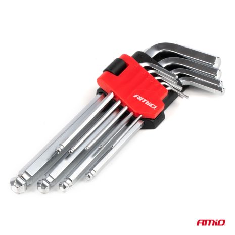 ΣΕΤ ΚΛΕΙΔΙΑ ΑΛΛΕΝ (ALLEN) ΕΞΑΓΩΝΑ ΧΡΩΜΙΟ-ΒΑΝΑΔΙΟ (CRV) XL ΔΙΑΦΟΡΑ ΜΕΓΕΘΗ ΑΜΙΟ - 9 ΤΕΜ. Auto Moto Tyres 