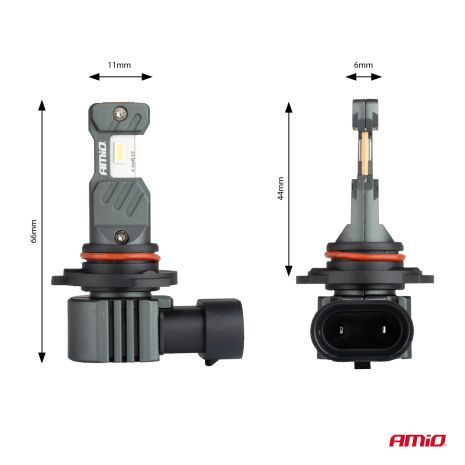 ΛΑΜΠΕΣ LED HΒ3 9005 / HIR1 / H10 12V 60W 6.000K 5.600lm +400% LED CAN-BUS HYBRID SERIES AMIO - 2 ΤΕΜ. Auto Moto Tyres 