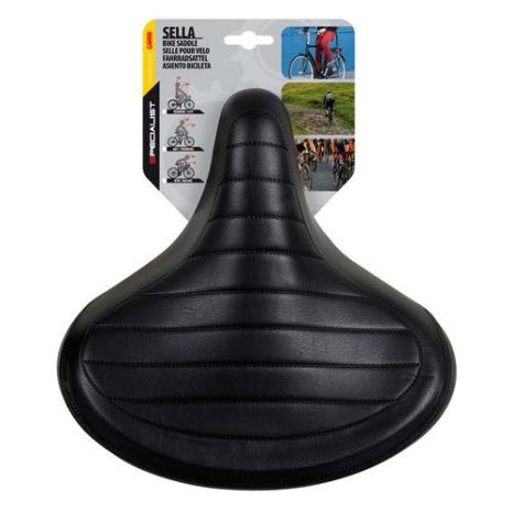 Σέλα ποδηλάτου με διπλά ελατήρια (260x255mm/985gr) μαύρη Relax City S-13 Selle/Saddles Specialist Auto Moto Tyres 